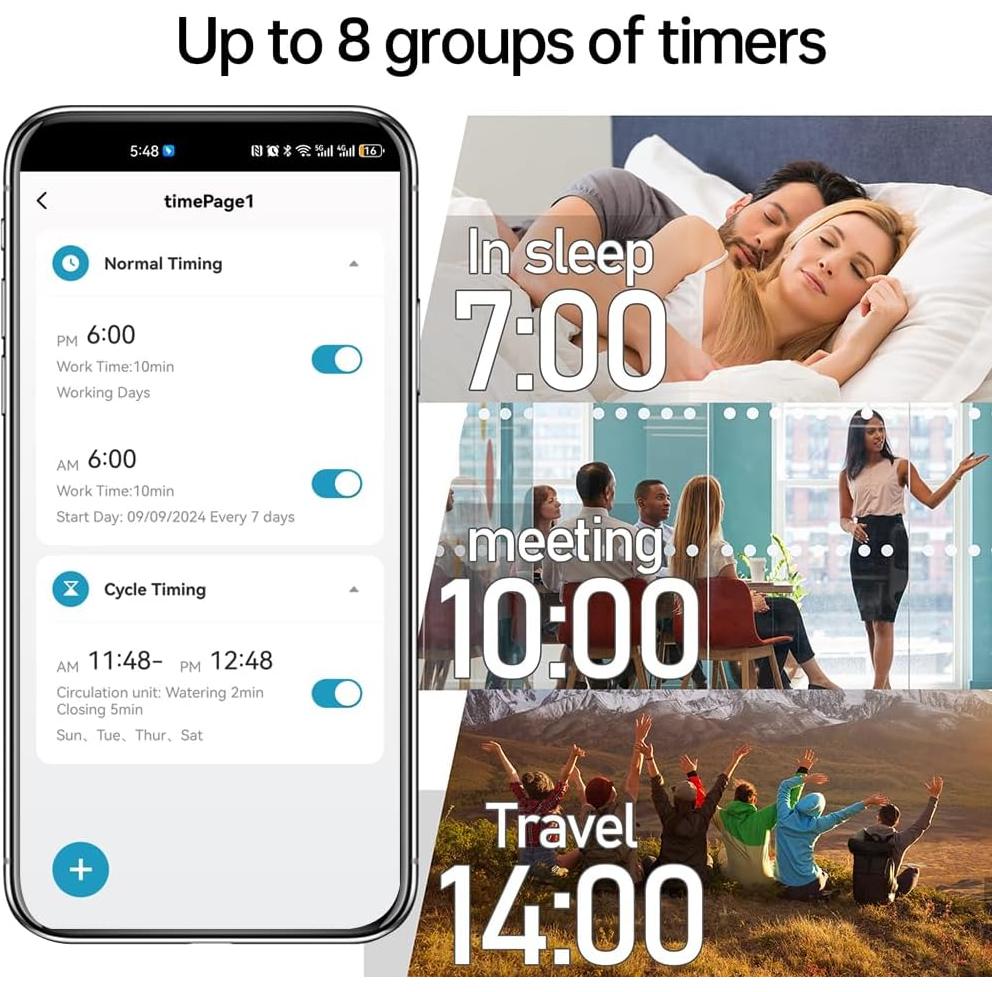 Temporizador de Riego Inteligente WiFi GIEX GX-03 Doble