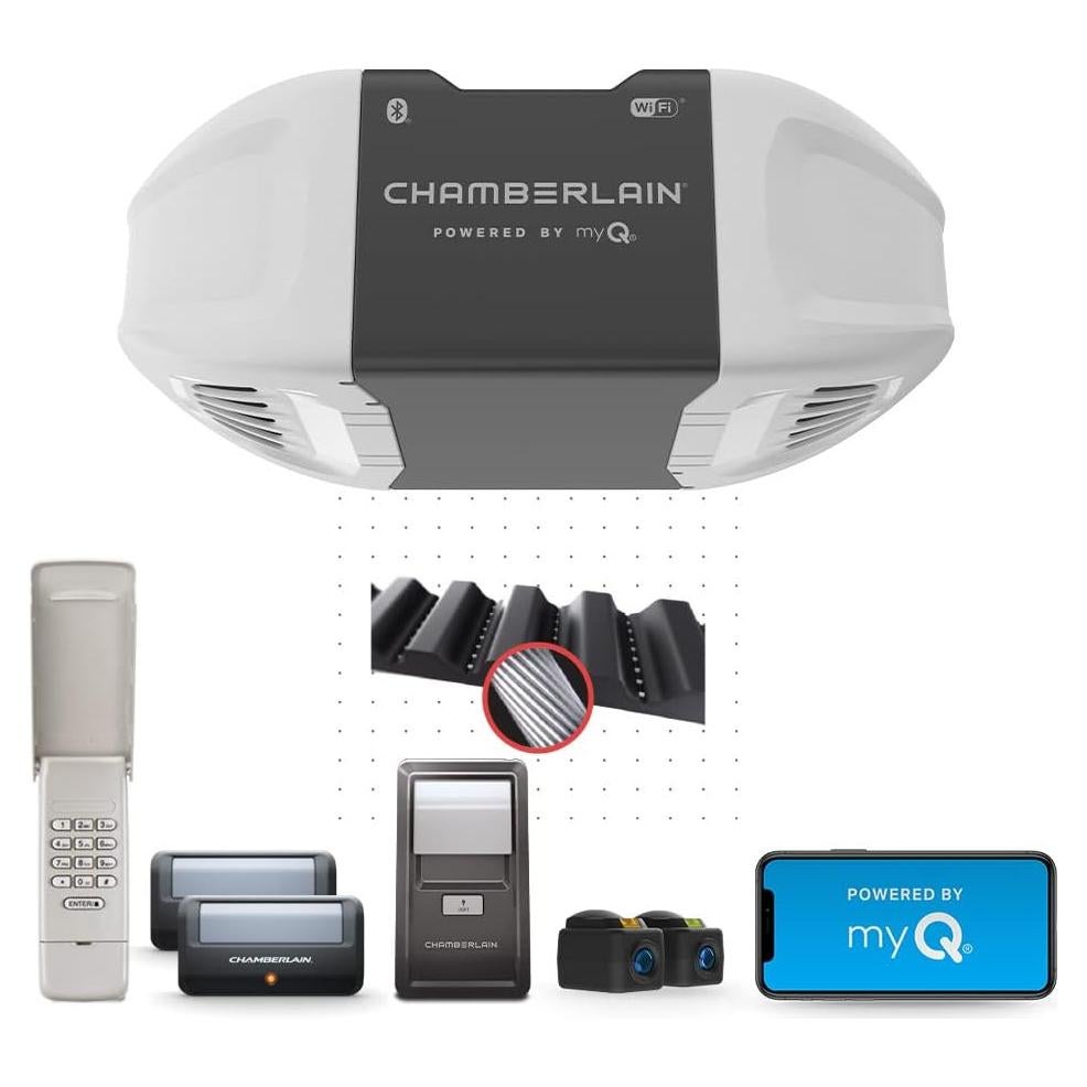 Abridor de Puerta de Garaje Chamberlain B2405 Wi-Fi Silencioso