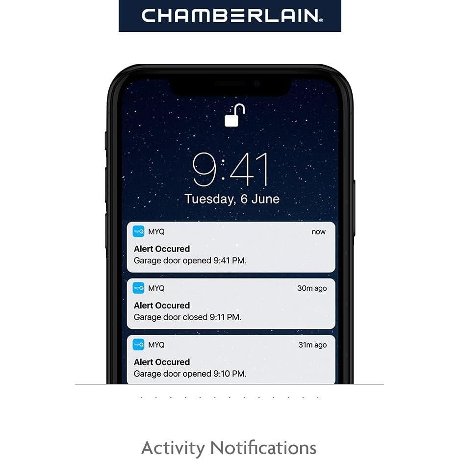 Abridor de Puerta de Garaje Chamberlain B2405 Wi-Fi Silencioso