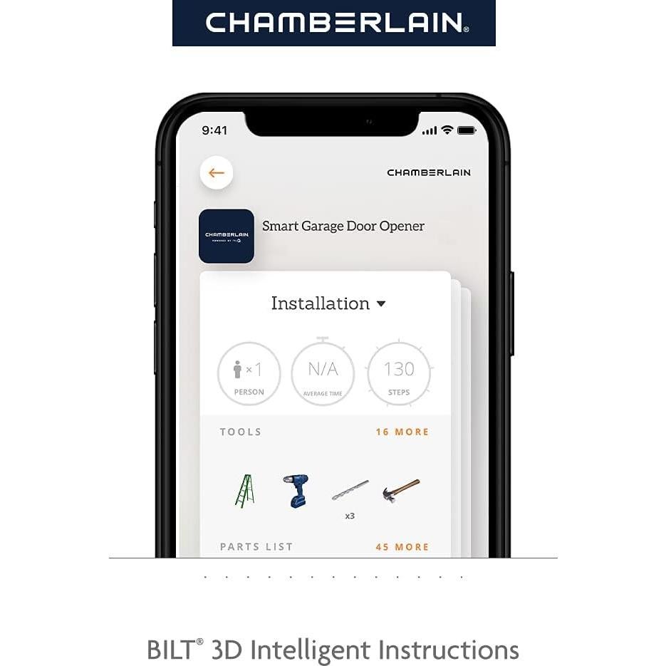 Abridor de Puerta de Garaje Chamberlain B2405 Wi-Fi Silencioso