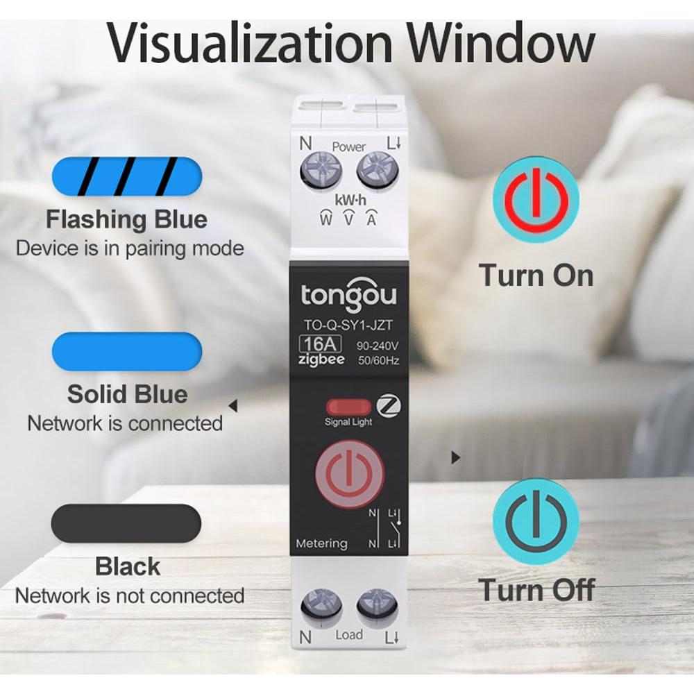 Interruptor Inteligente ZigBee 16A Changyou con Control APP