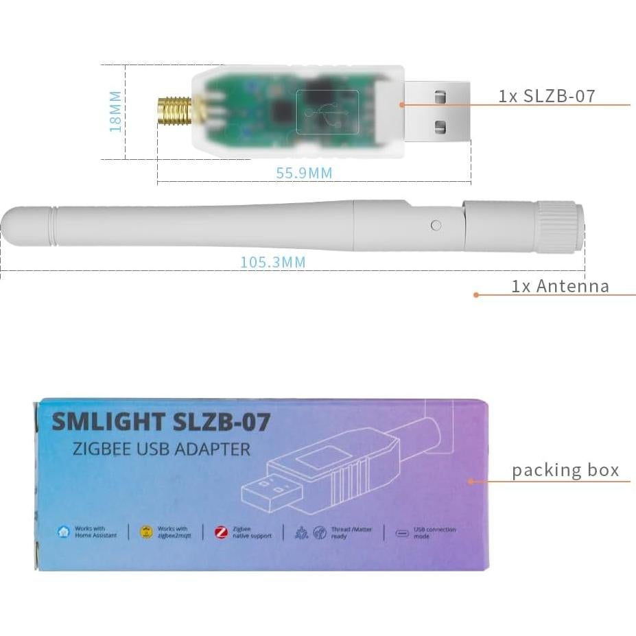 Coordinador Zigbee 3.0 SMLIGHT SLZB-07 Mini USB 19.94g