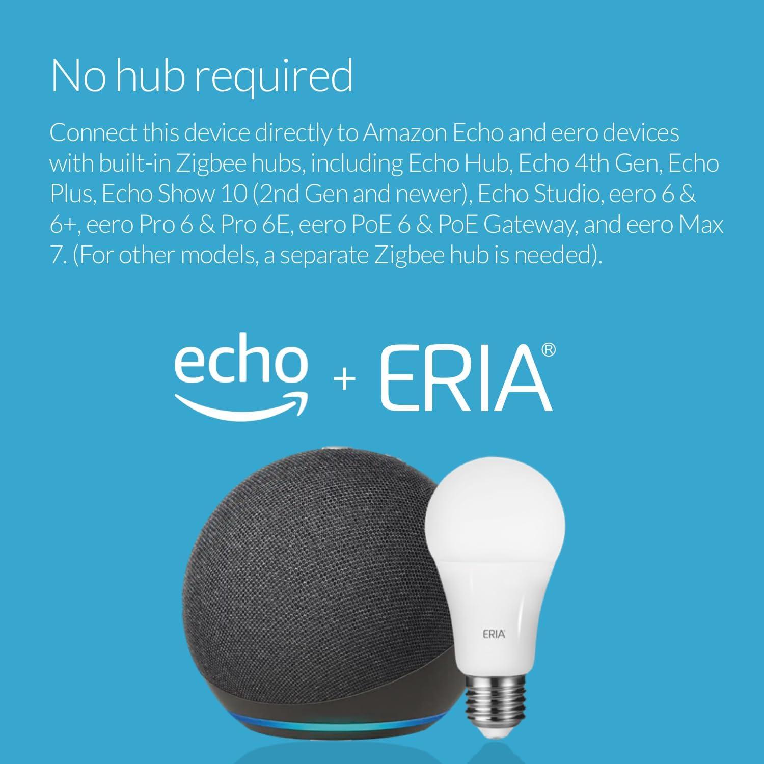 Bombilla Inteligente ERIA A19 Zigbee 800 Lúmenes 8.5W (Paquete de 2)