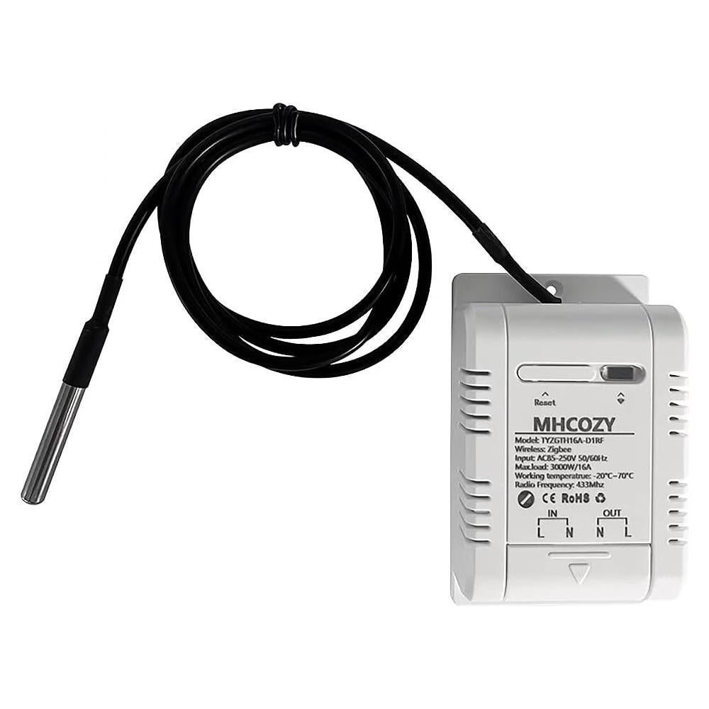 Controlador de Temperatura Zigbee MHCOZY 16A con Sonda Impermeable