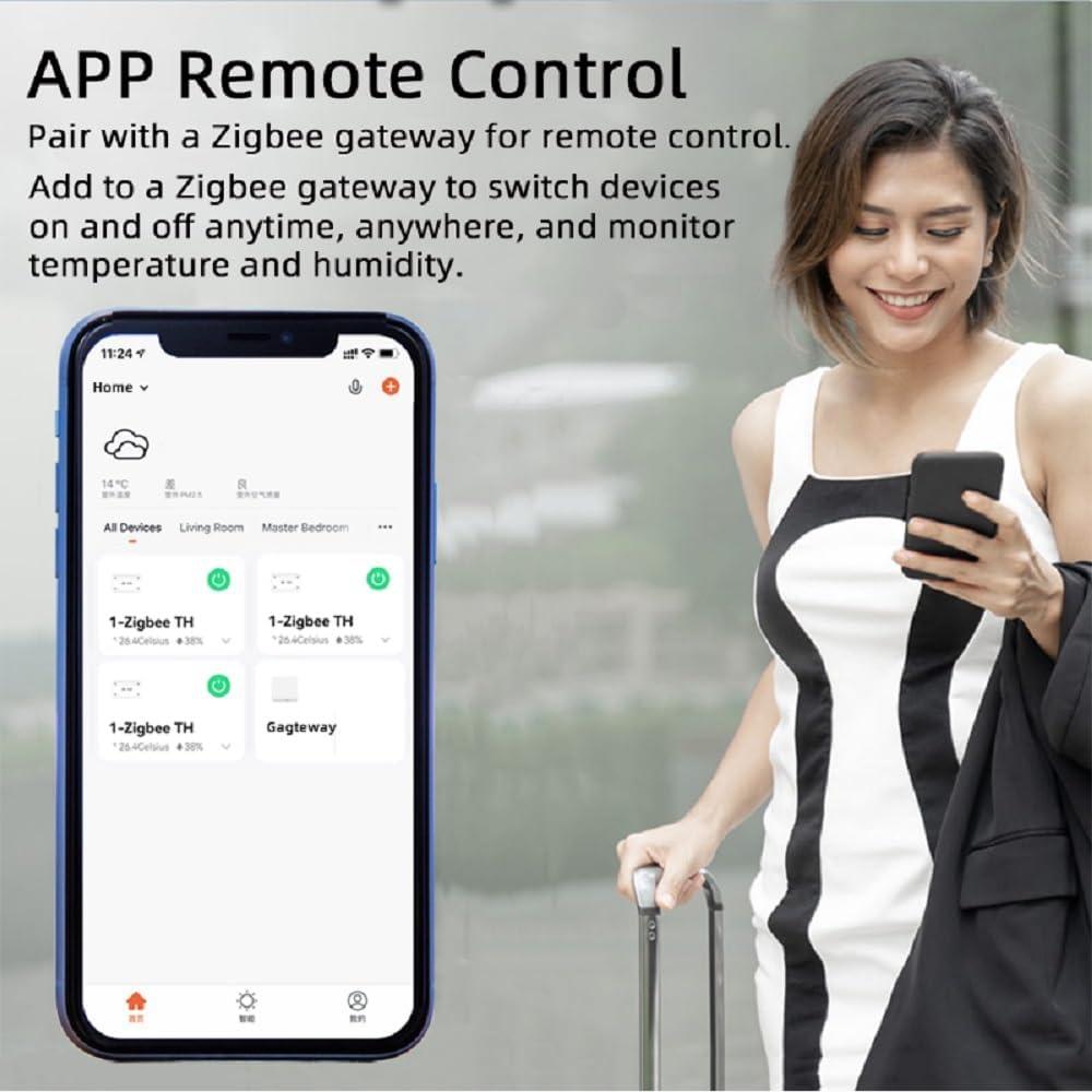 Controlador de Temperatura Zigbee MHCOZY 16A con Sonda Impermeable