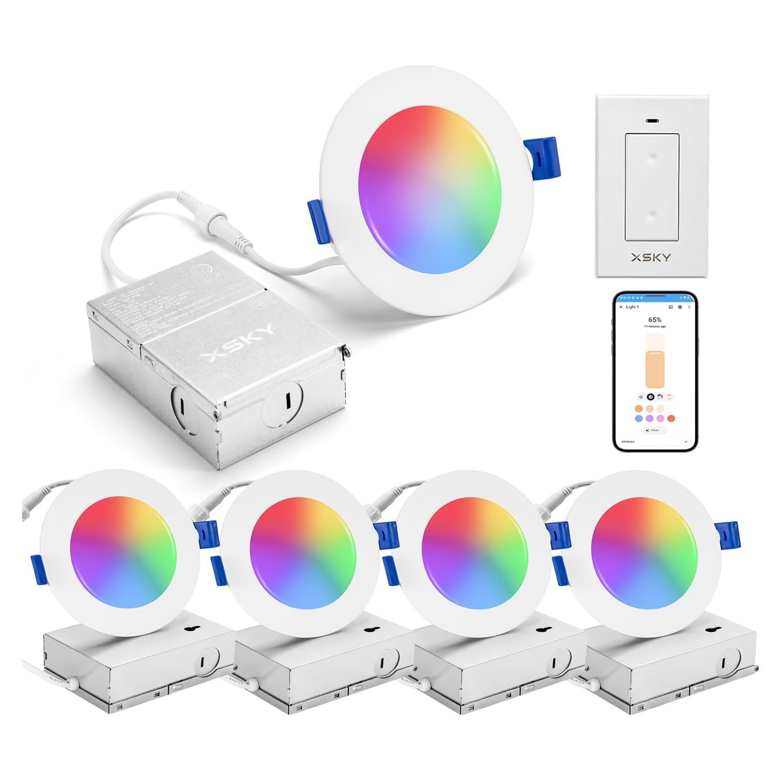 Xsky Downlight Empotrado Inteligente Zigbee 10W 750LM 4 Pulgadas