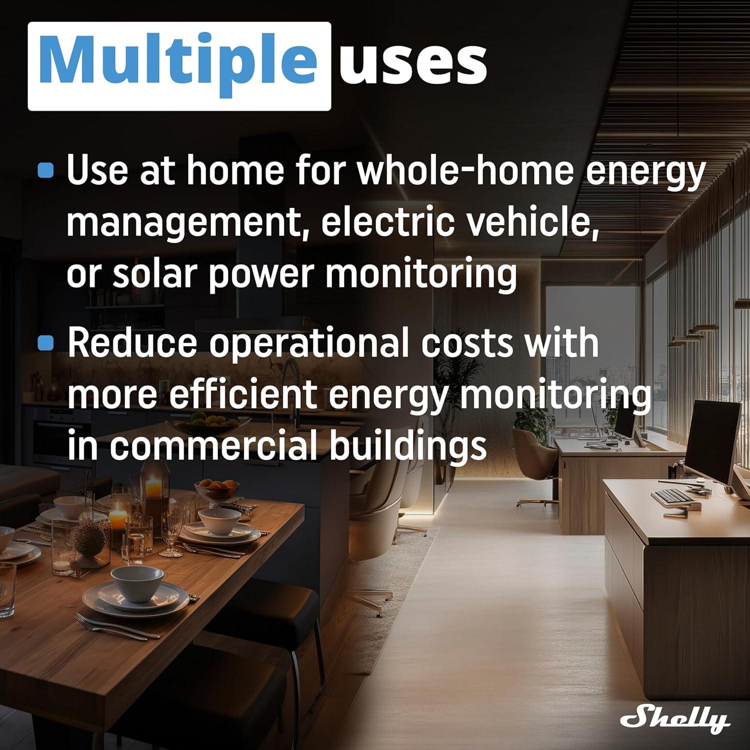 Medidor de Energía Shelly Pro 3EM 3CT 63 - Wi-Fi y LAN