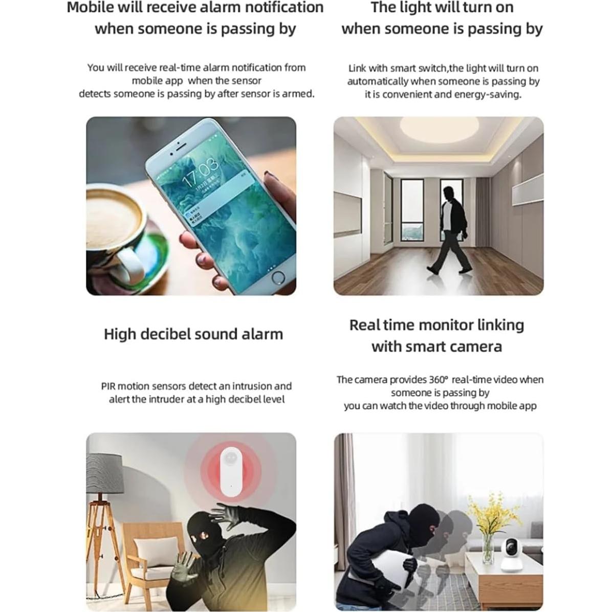 Sensor de Movimiento Inteligente Haozee ZG-PIR, Detección PIR y Lux