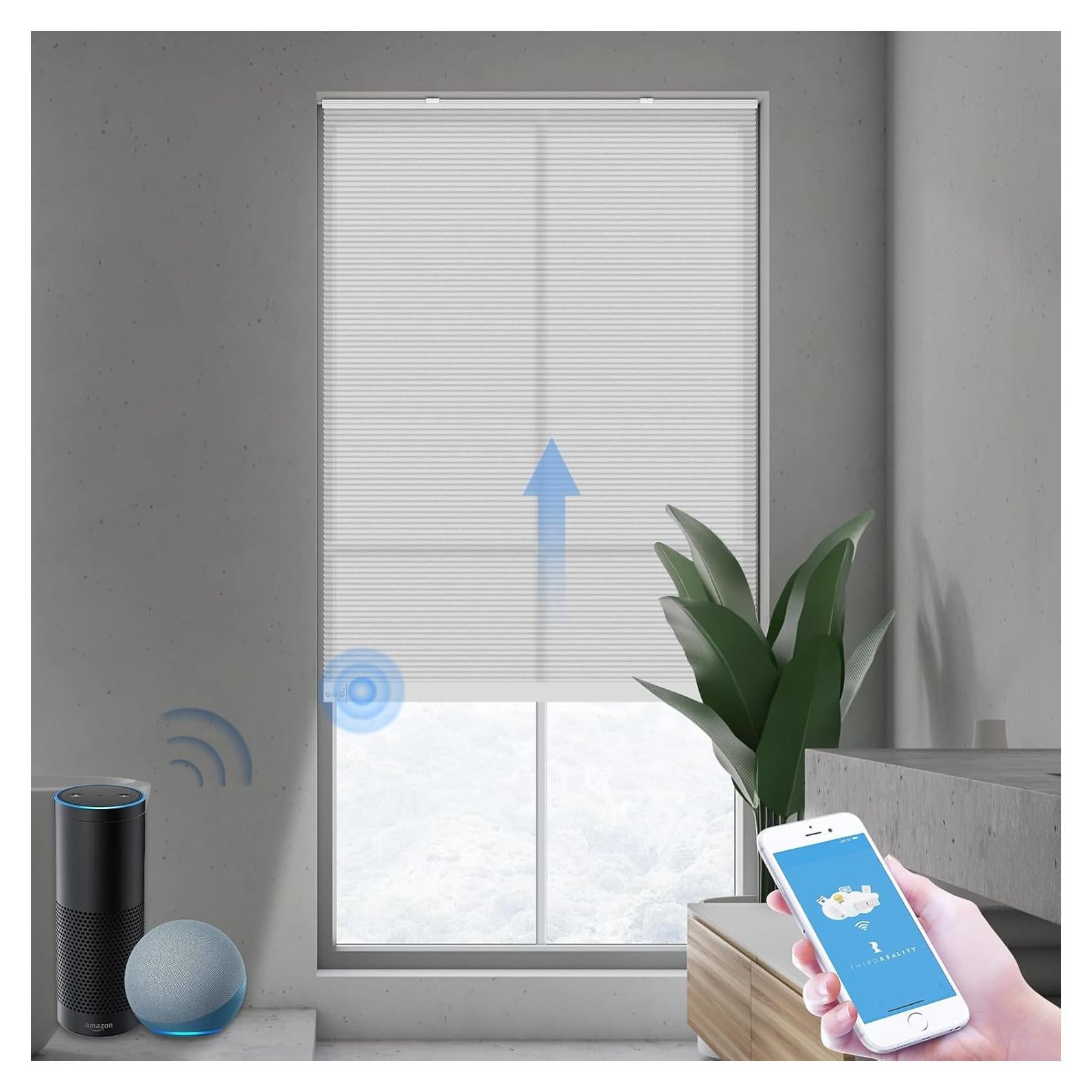 Cortina Inteligente ZigBee THIRDREALITY 88.9x182.9 cm Gris