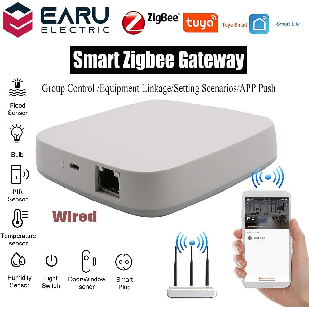 Hub Zigbee Tuya G06 para Hogar Inteligente - Soporta 300 Dispositivos