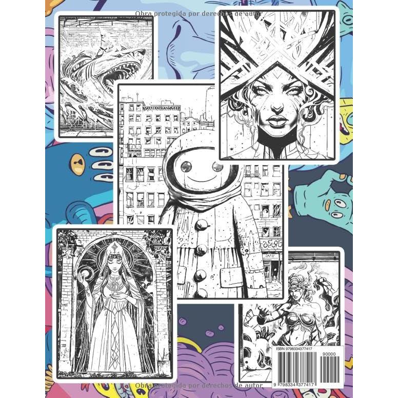 Graffiti Genial Libro Para Colorear Para Adultos Y Adolescentes: Páginas Para Colorear De Arte Callejero | Ilustraciones Unicas Varios Temas | Para La ... Creativo (Arte urbano) (Spanish Edition)