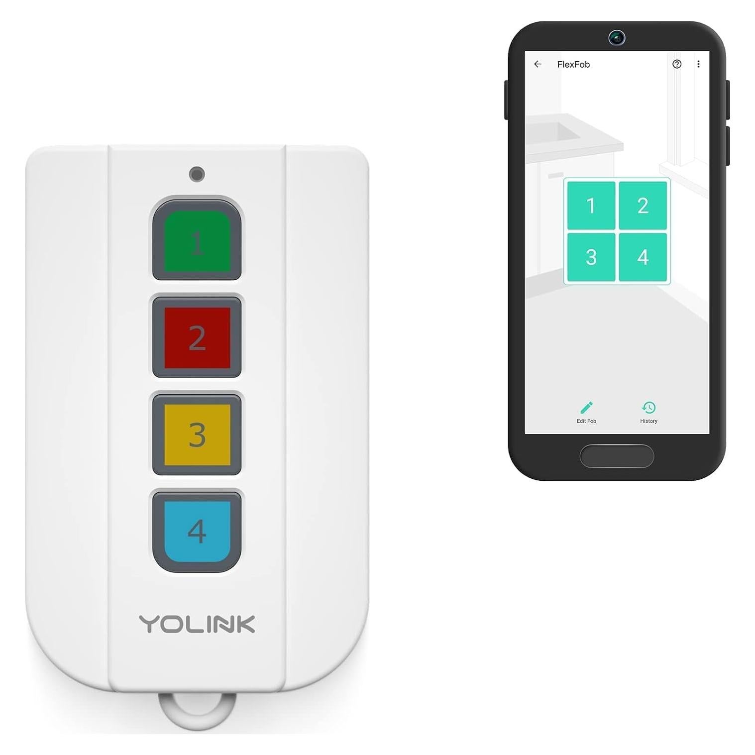 Mando Inteligente YoLink FlexFob 4 Botones, Control Alexa e IFTTT