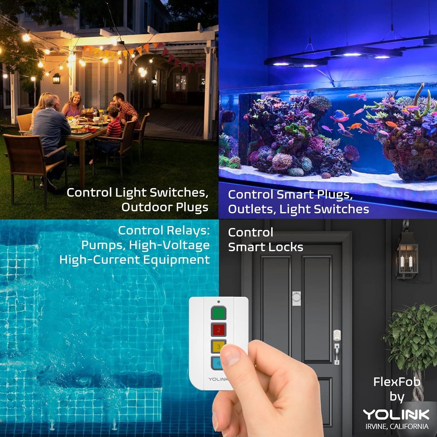 Mando Inteligente YoLink FlexFob 4 Botones, Control Alexa e IFTTT