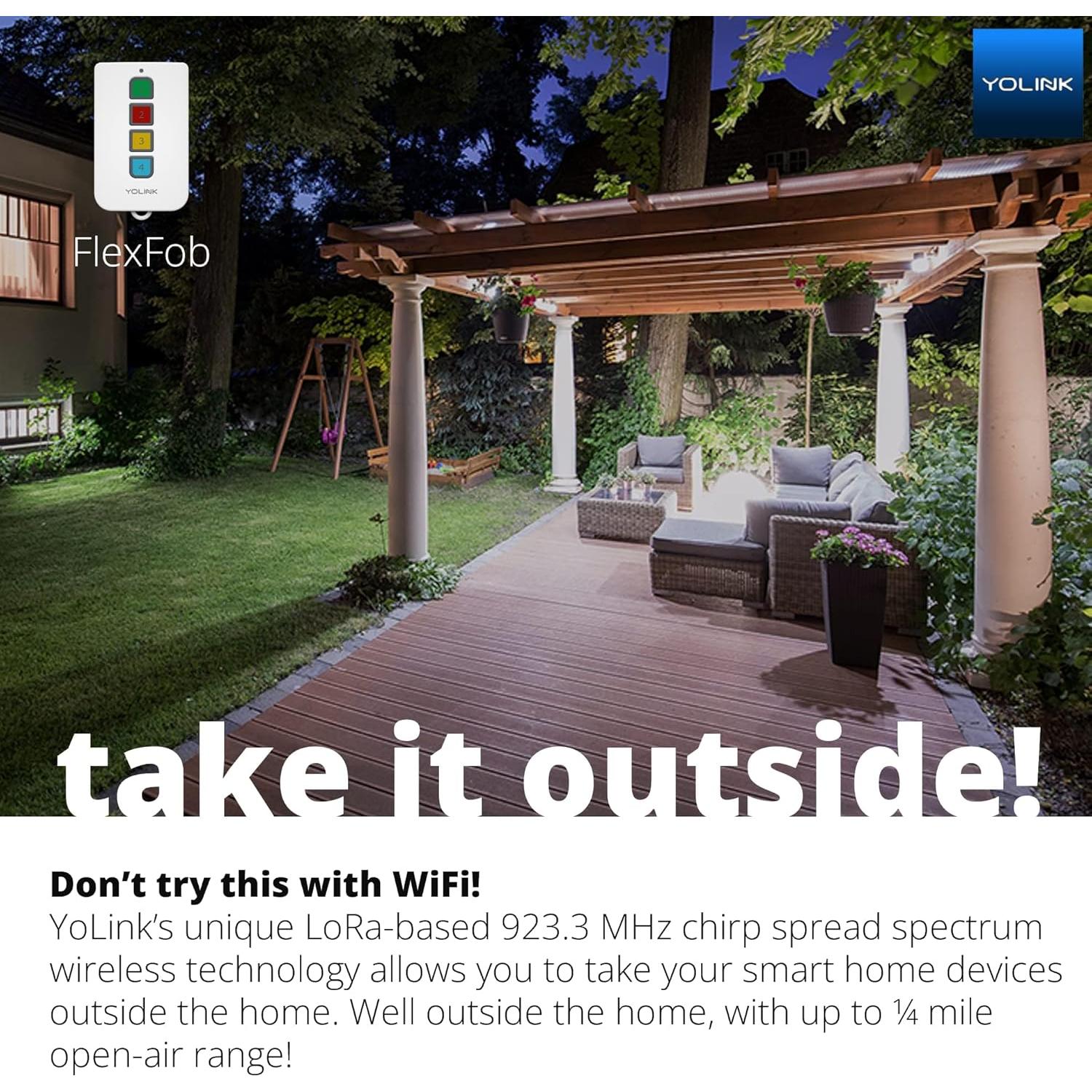 Mando Inteligente YoLink FlexFob 4 Botones, Control Alexa e IFTTT