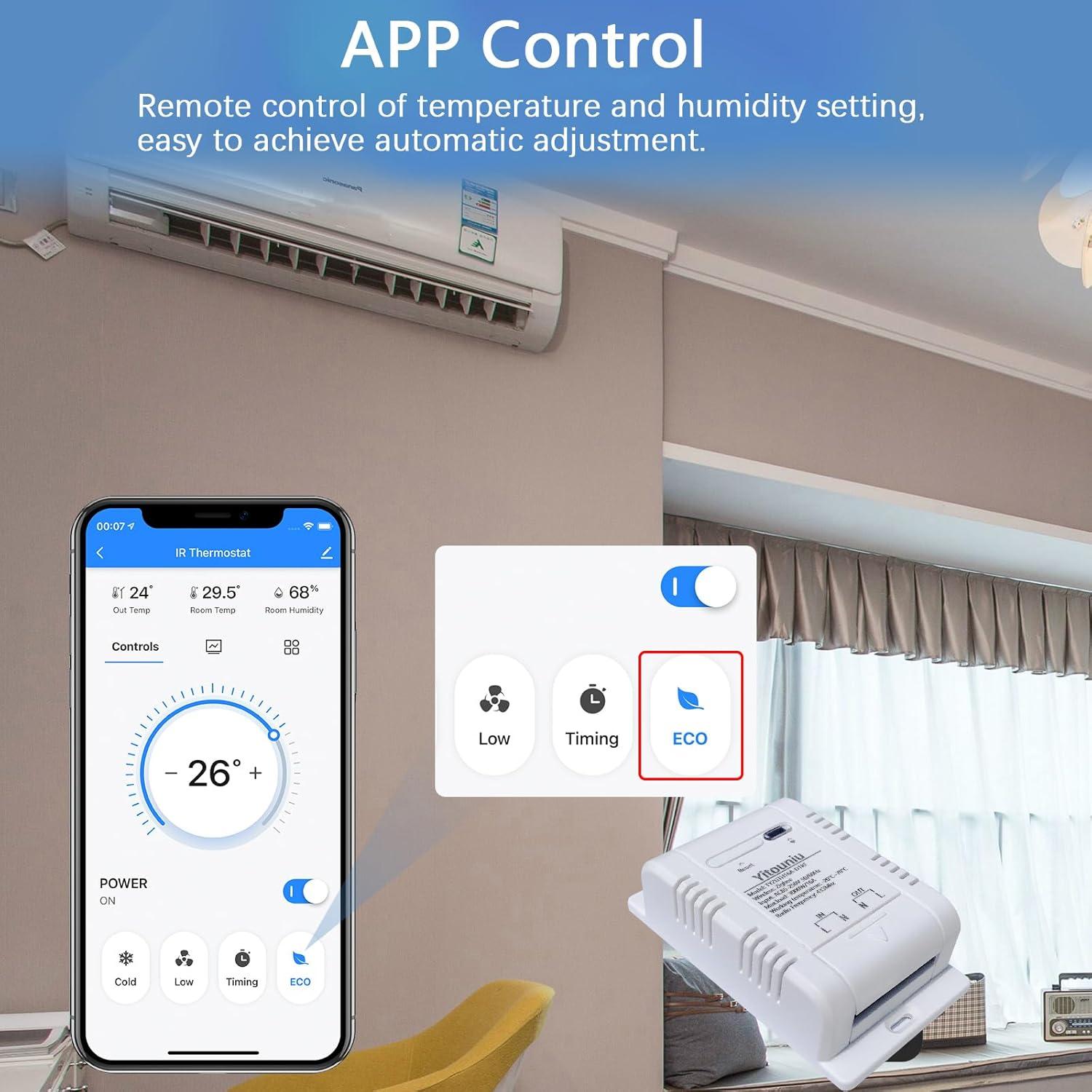 Sensor Zigbee 16A Yitouniu | Control de Temperatura y Humedad