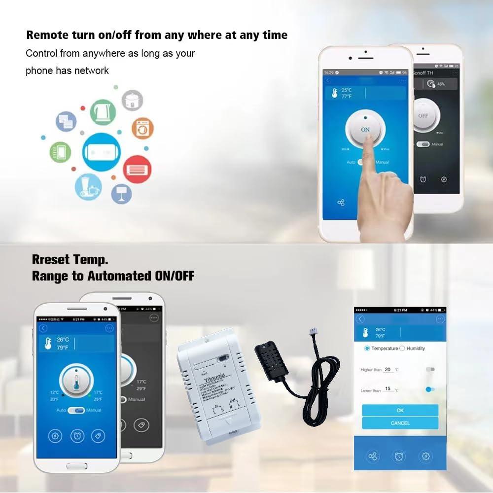 Sensor Zigbee 16A Yitouniu | Control de Temperatura y Humedad