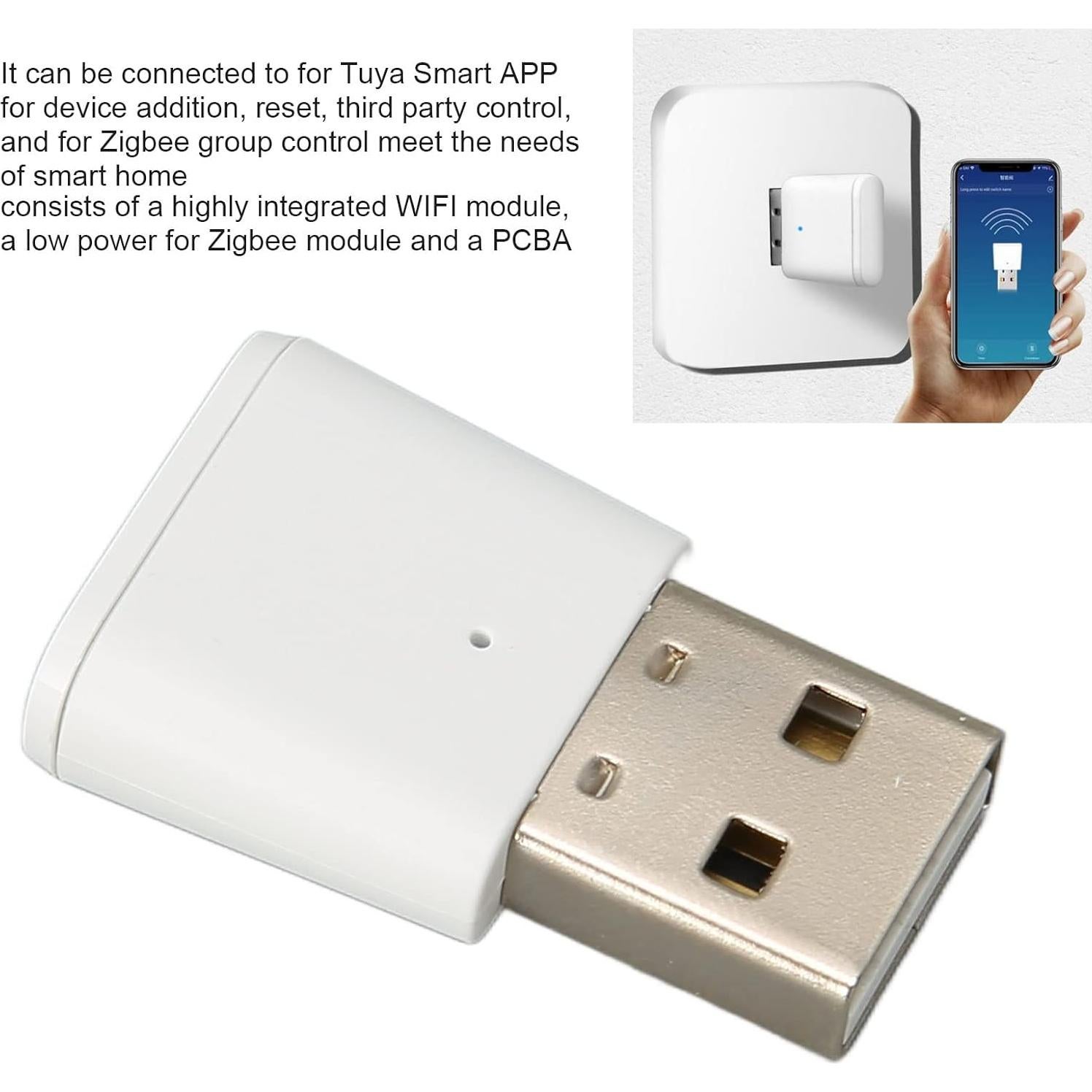 Repetidor USB Zigbee ASHATA 300M Portátil 18g 2.4GHz