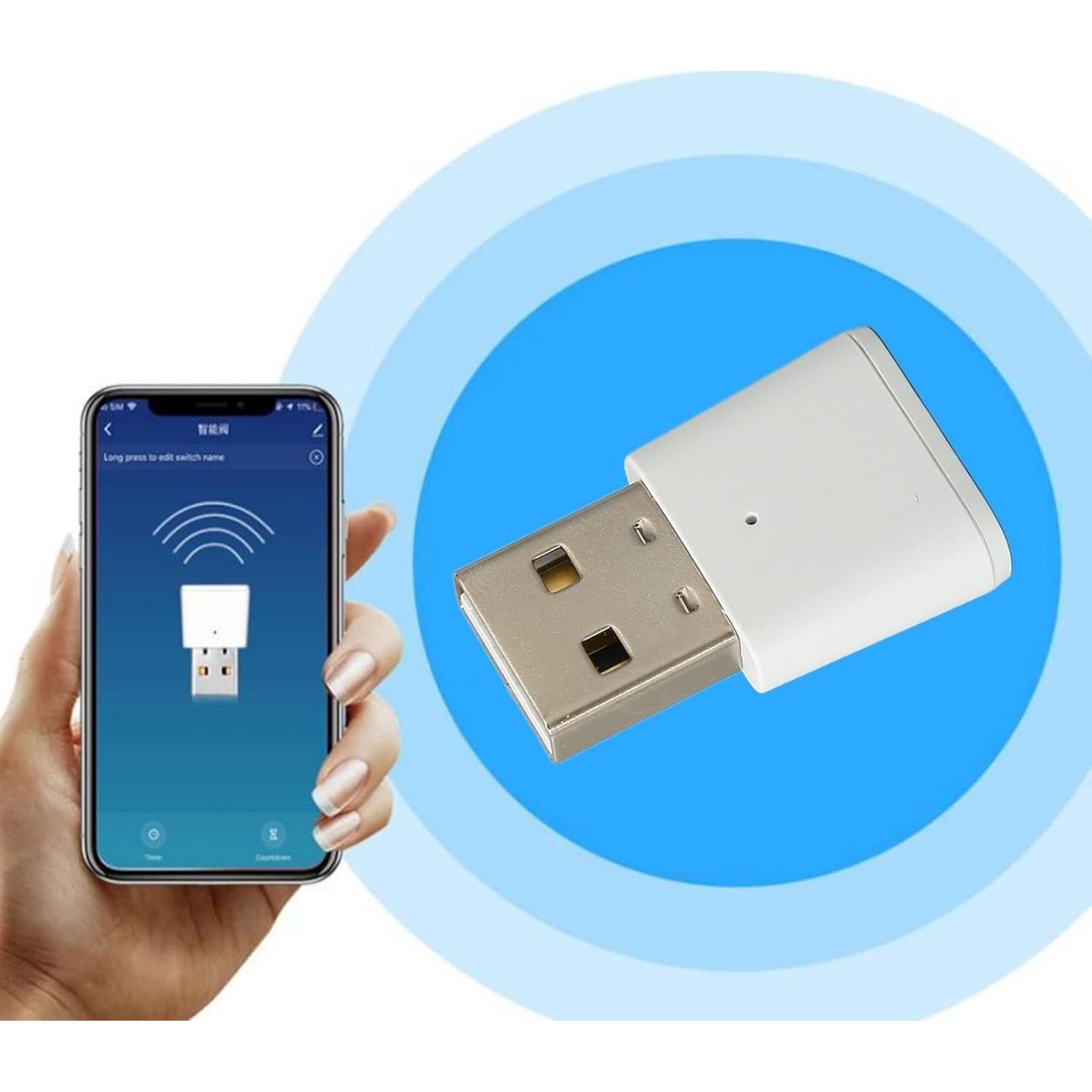 Repetidor USB Zigbee ASHATA 300M Portátil 18g 2.4GHz