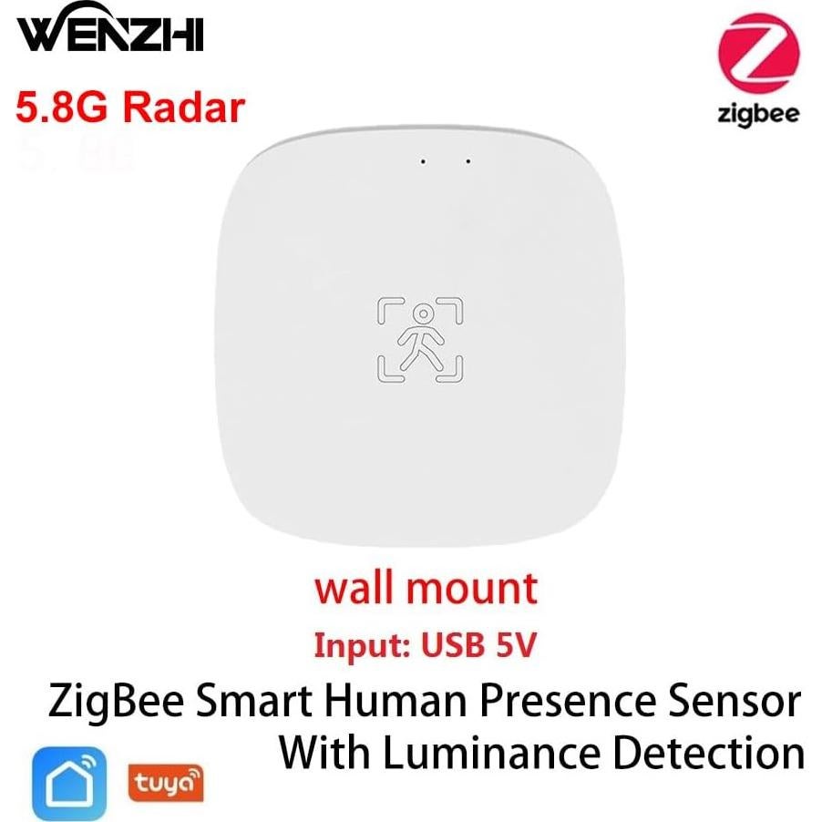 Sensor de Presencia WenzhiIoT Zigbee 5.8GHz Radar MmWave