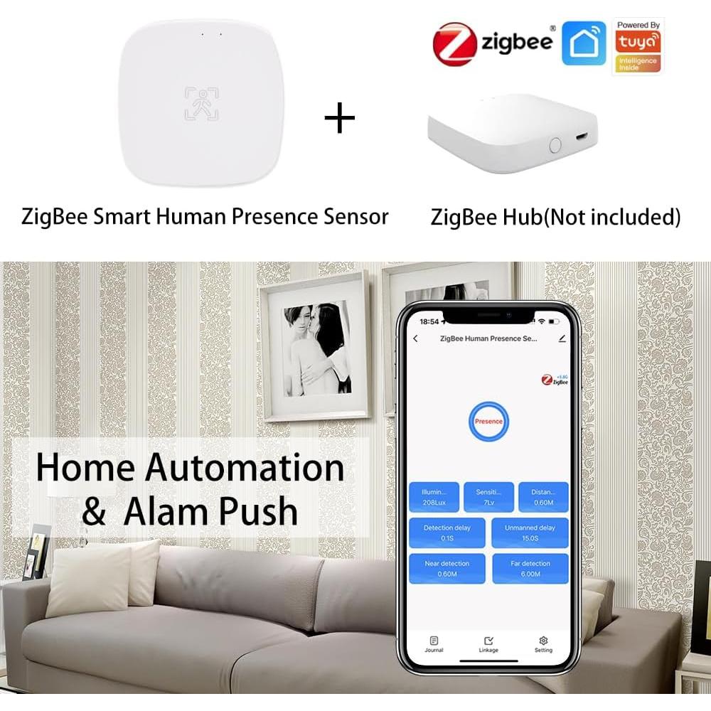 Sensor de Presencia WenzhiIoT Zigbee 5.8GHz Radar MmWave