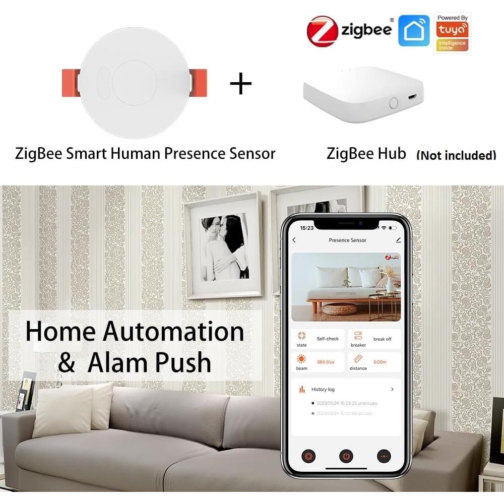 Sensor de Presencia WenzhiIoT Zigbee 24GHz Radar 10m
