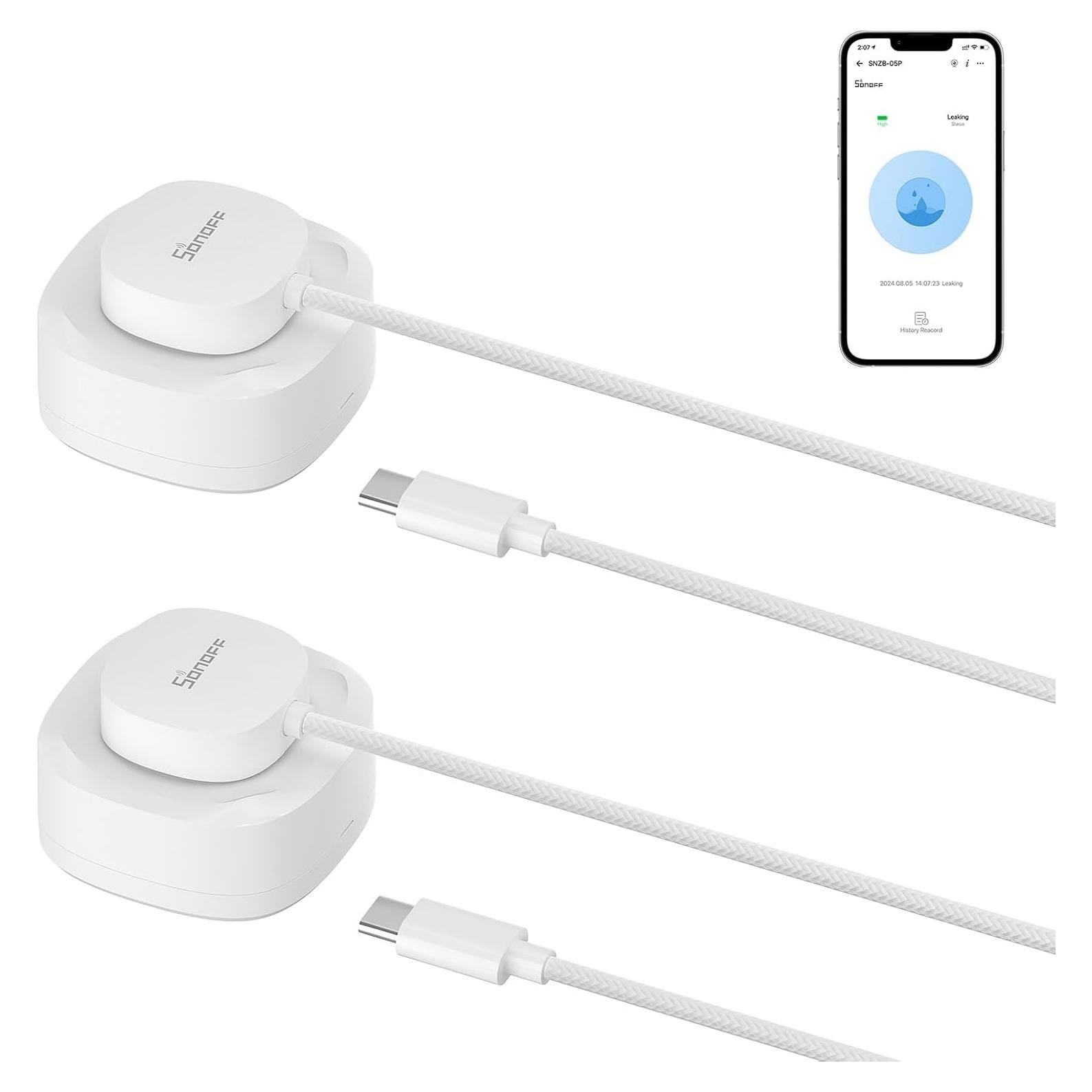 Sensor de Fugas de Agua SONOFF SNZB-05P Zigbee 2Pack