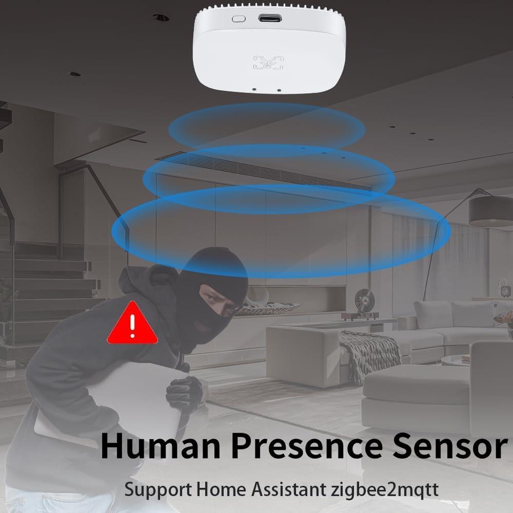 Sensor de Presencia Humana Haozee Zigbee 24G Cableado 9.75m