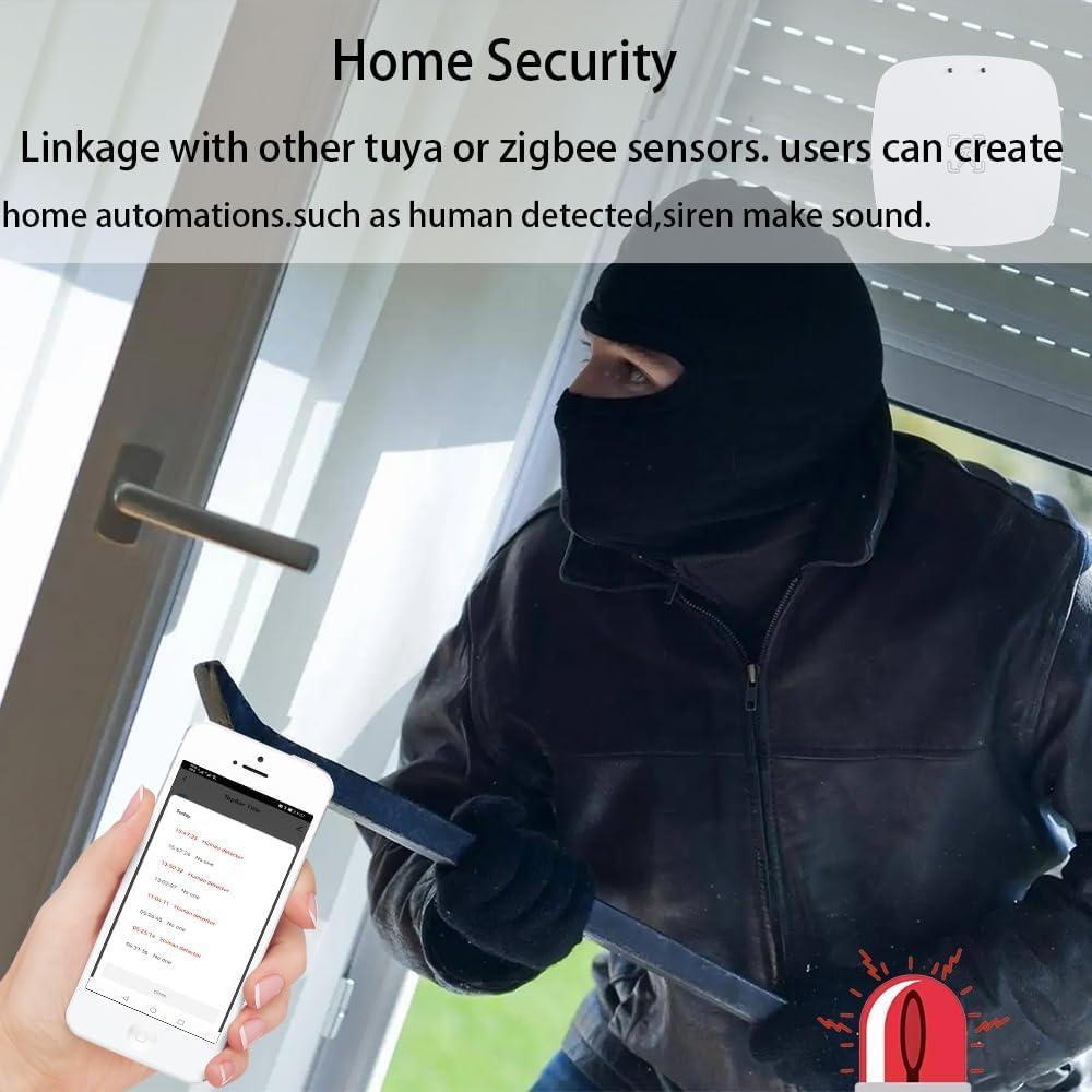 Sensor de Presencia Humana Haozee Zigbee 24G Cableado 9.75m