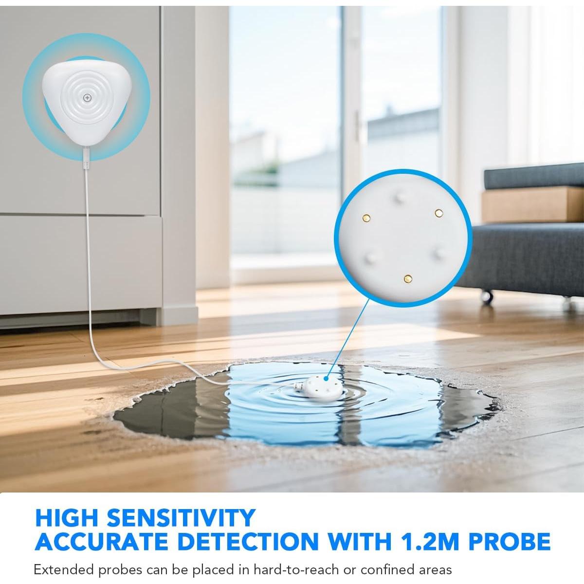 Sensor de Fugas de Agua NEO Zigbee con Sonda de 1.2m