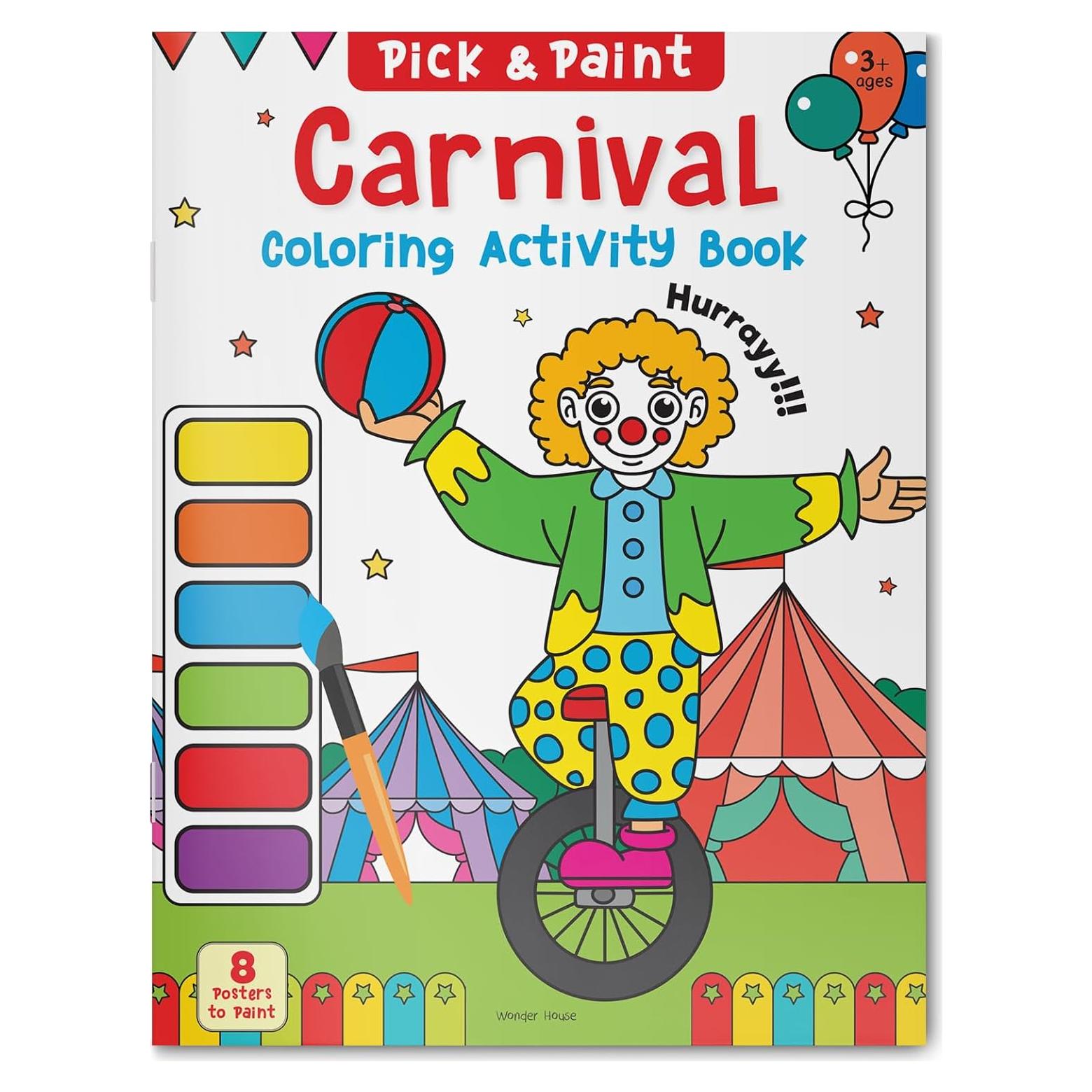 Carnival: Pick and Paint Coloring Activity Book