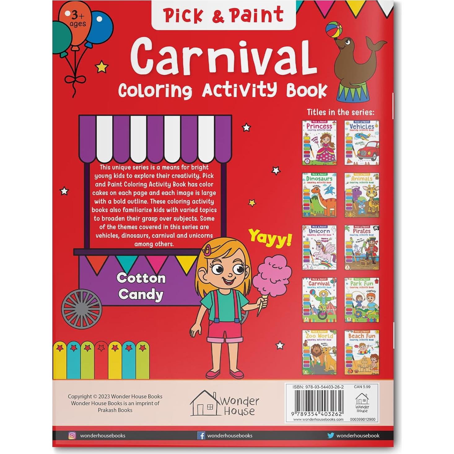 Carnival: Pick and Paint Coloring Activity Book