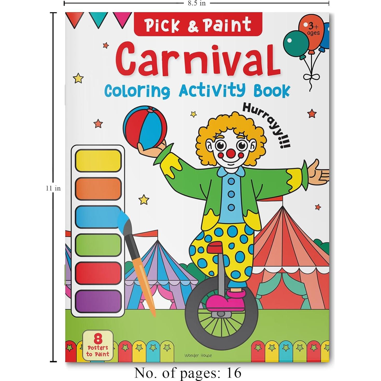Carnival: Pick and Paint Coloring Activity Book
