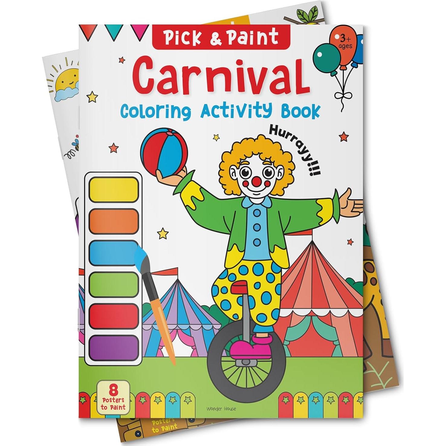 Carnival: Pick and Paint Coloring Activity Book