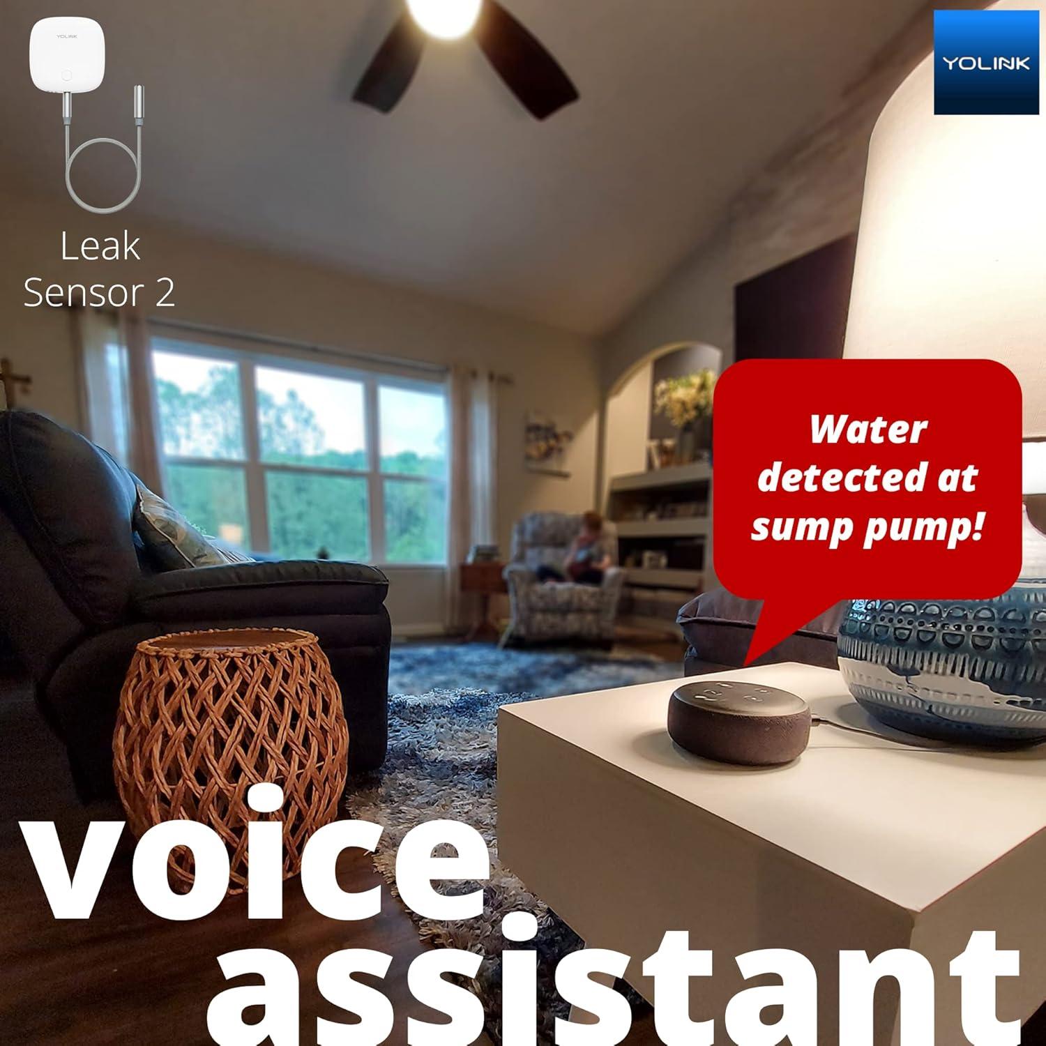 Sensor de Fugas de Agua YoLink YS7904-UC 402m con Sirena 105dB