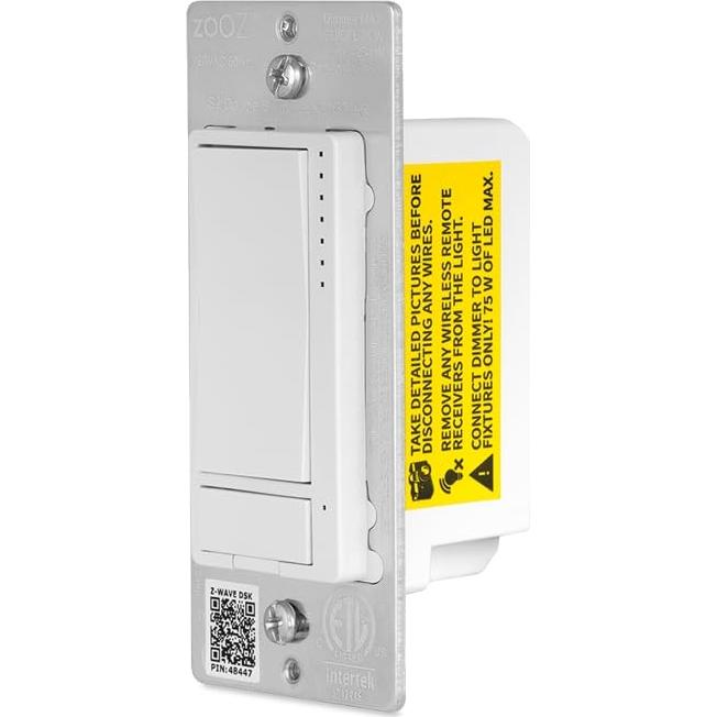 Interruptor Doble Z-Wave Zooz ZEN30 800LR Blanco 75W LED