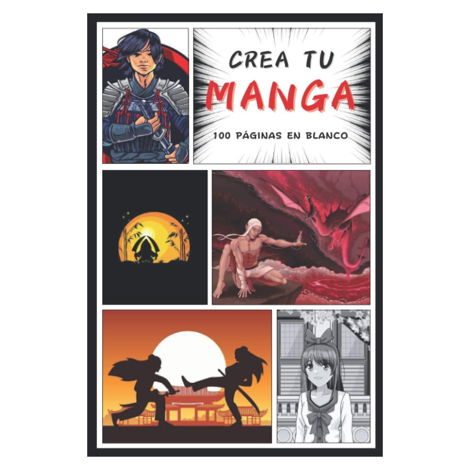 crea tu manga: 120 plantillas de cómics en blanco para adultos, adolescentes y niños | Dibuja tu manga | idea de regalo niña y niño (Spanish Edition)