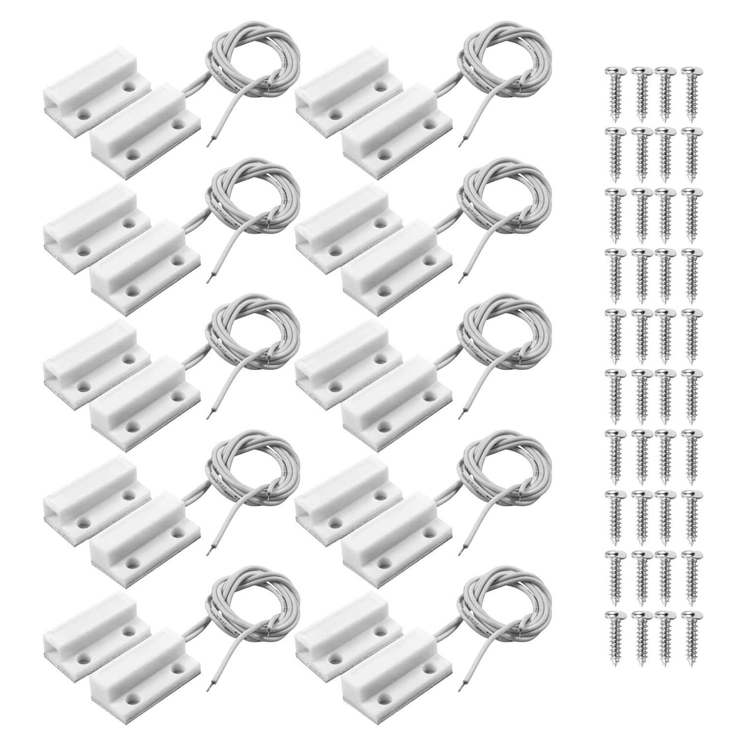 Sensor de Puerta Magnético Dairzitv MC-38 NC Blanco 20 Piezas