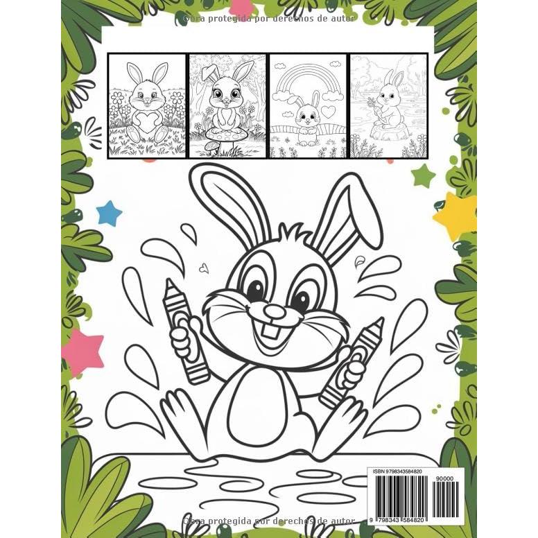 Conejito libro de colorear: Libro para colorear de 60 páginas para niños, adolescentes y adultos (Spanish Edition)