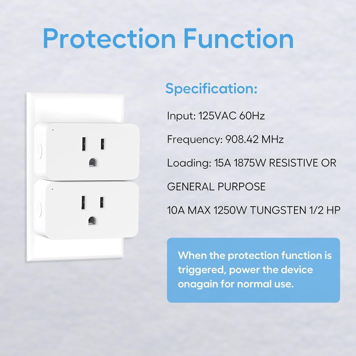 Enchufe Inteligente Z-Wave Eva's Light Mini 800 1875W