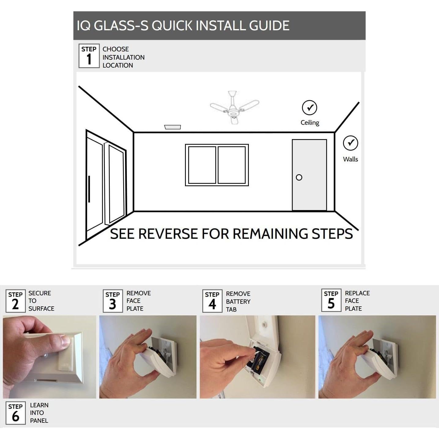 Sensor de Roto de Vidrio Inalámbrico Qolsys QS1431-840