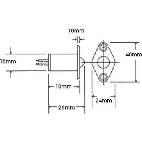 Paquete de 10 Interruptores Recesados Blancos 19mm The Wires Zone