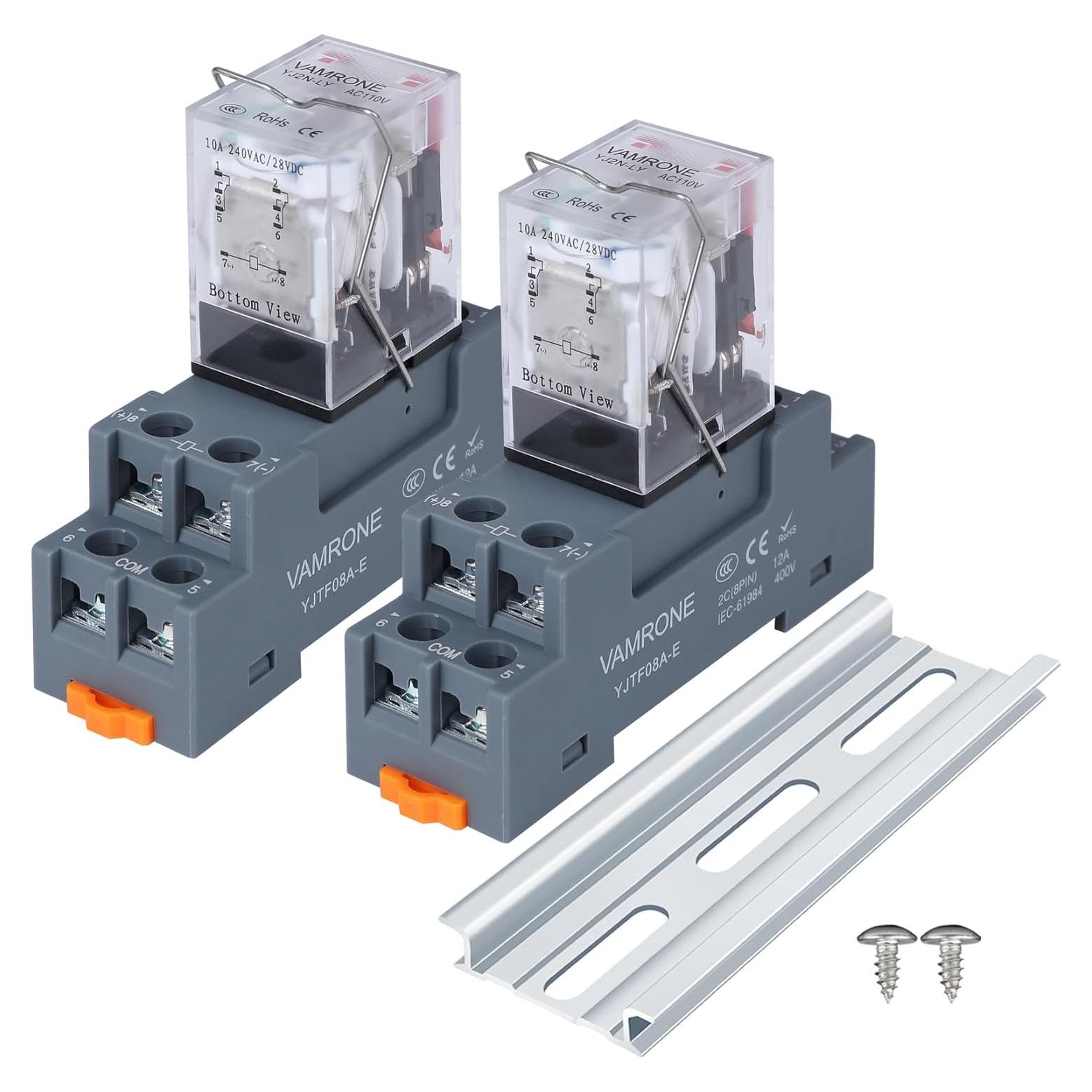 Relé Electromagnético 8 Pines 10A 110V YYUAN - 2PCS