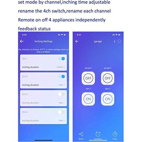 Interruptor de Relé Inteligente WiFi 4 Canales eWelink 120V