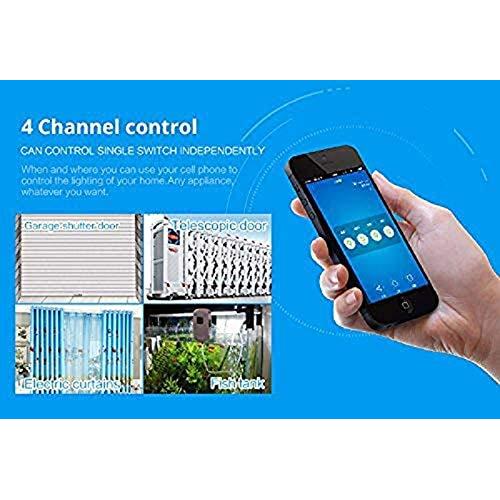 Interruptor de Relé Inteligente WiFi 4 Canales eWelink 120V