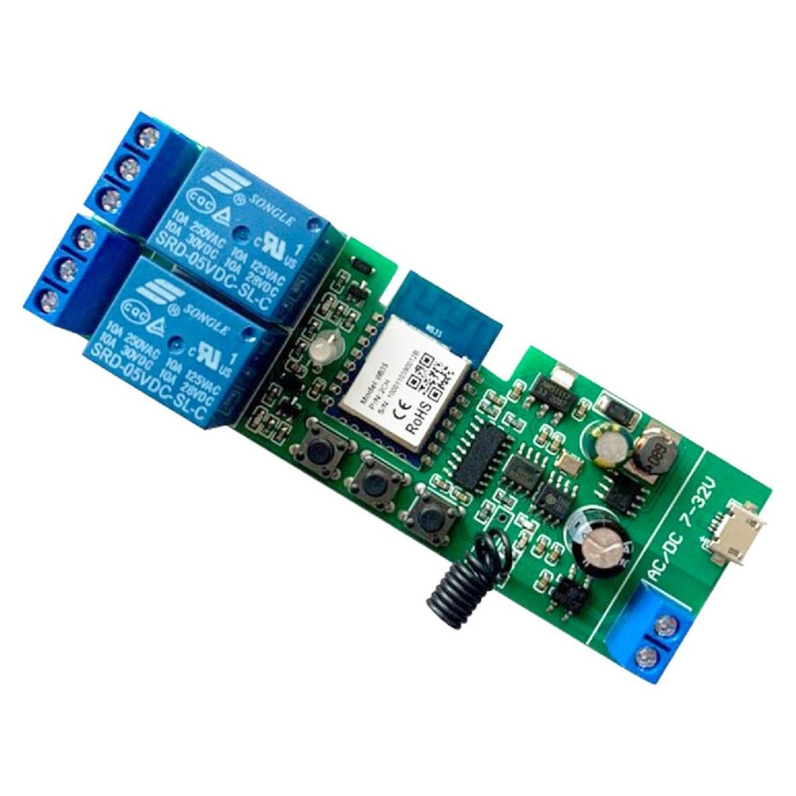 Interruptor Inteligente WiFi MHCOZY 2 Canales Control Remoto