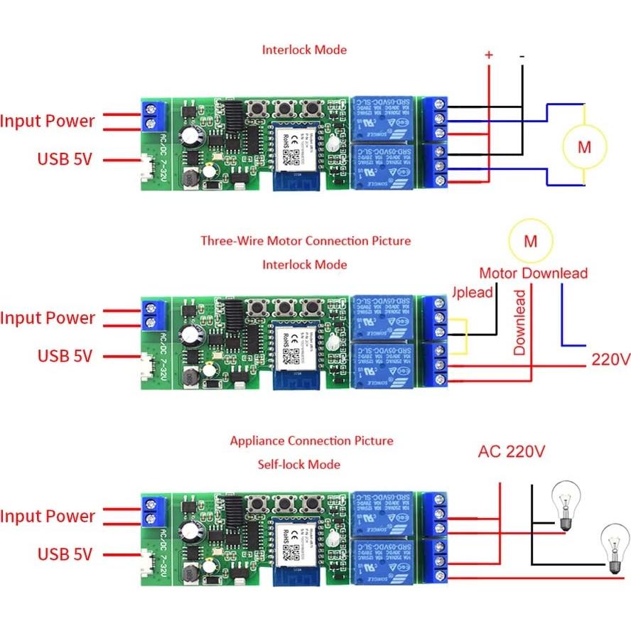 Interruptor Inteligente WiFi MHCOZY 2 Canales Control Remoto