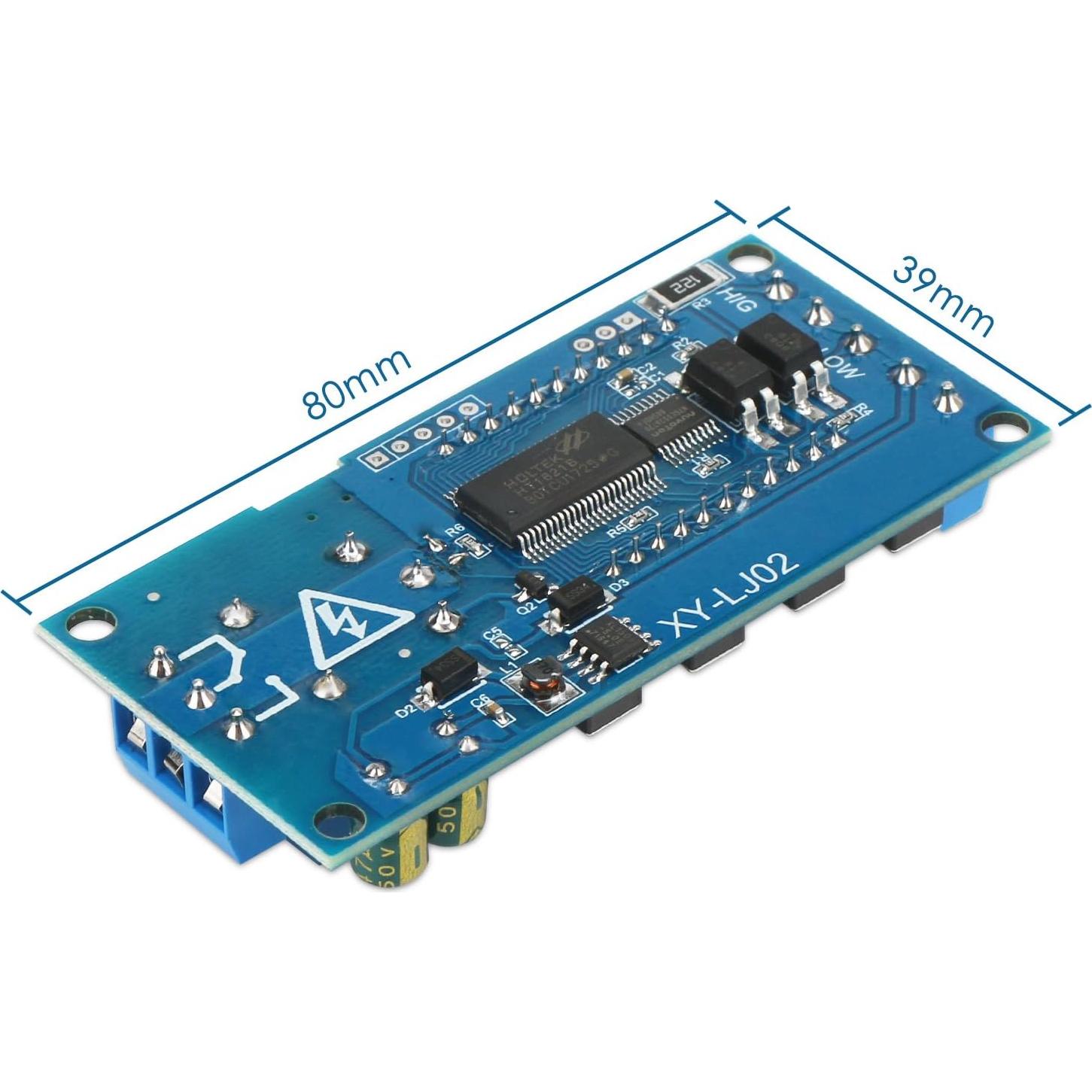 Temporizador de Retardo DROK 5V/12V/24V con Pantalla LCD