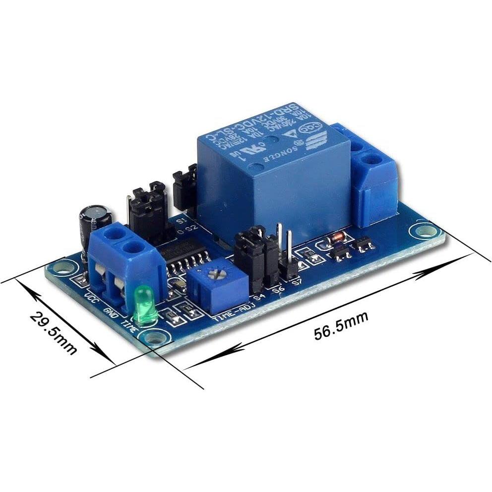 Módulo de Relé de Tiempo UCTRONICS 12V Ajustable 0.1s-1h