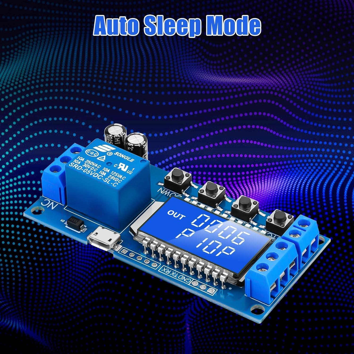 Temporizador Relé YELUFT 2pcs DC 6-30V Ajustable 0.01s-9999min