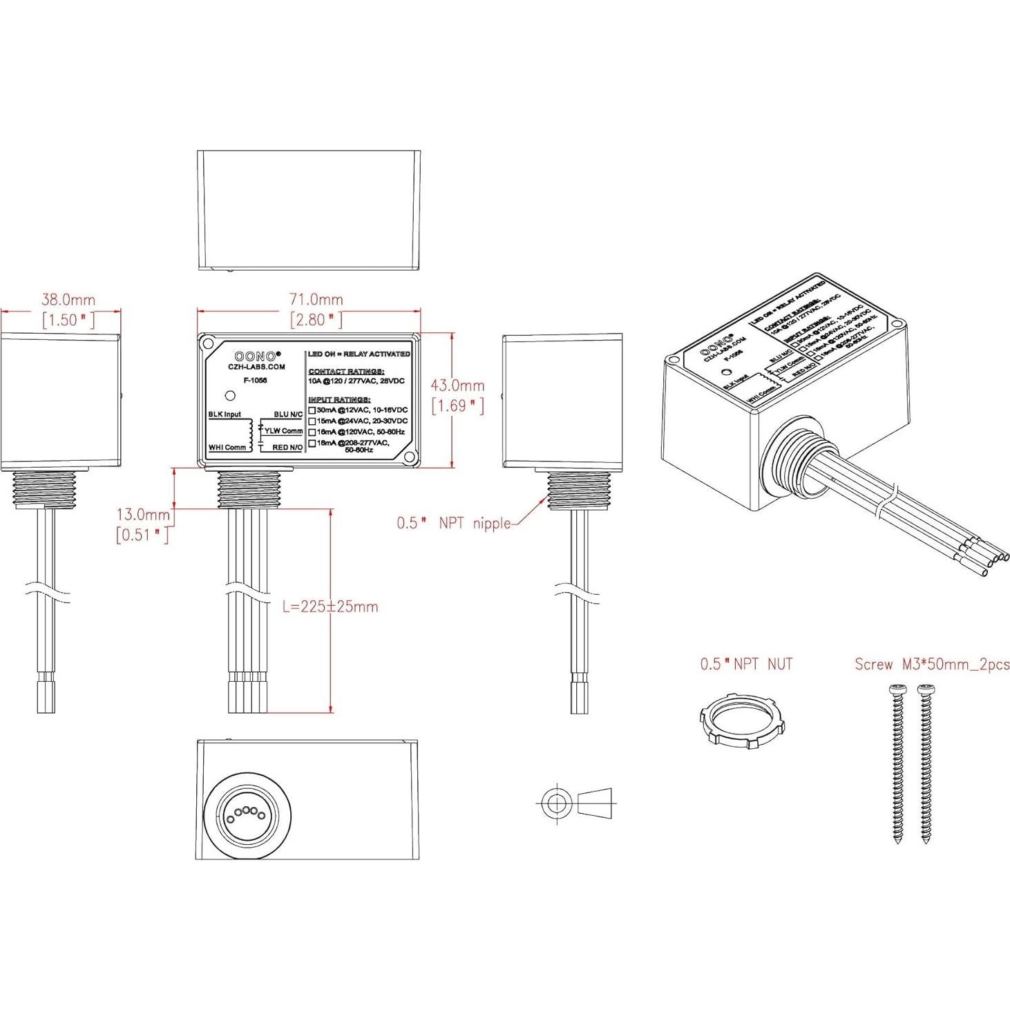 Módulo de Relé de Potencia SPDT 10A CZH-LABS AC 120V